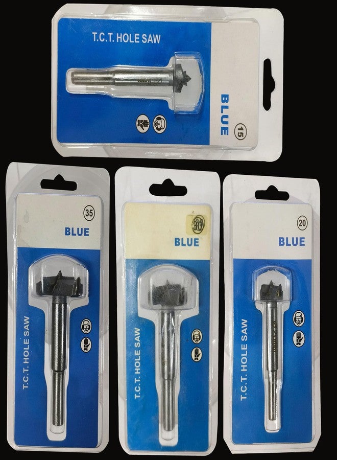 Inditrust مثقاب فورستنر ذو رأس كربيد من إنديتراست لحفر مفصلات الخشب (مجموعة 15 مم، 20 مم، 30 مم، 35 مم) - Image 4